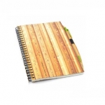 仿木板封面線圈筆記本